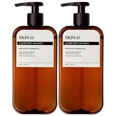 스킨유 컴포트 우디 샤워젤, 500g, 2개