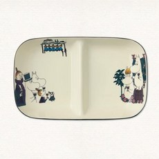 벨 메종 무민 디바이더 접시 딥 전자레인지 호환 미노웨어 일본산 무민과 스내프킨, Moomin and Cheers