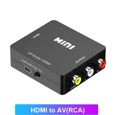 AV RCA-HDMI 어댑터 HDMI-AV RCA HDMI-VGA-HDMI AV-VGA 변환기 VGA-AV RCA-Xbox360 DVD PS3, 01 China Mainland, 03 HD-MI to AV Black