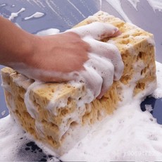 現 洗車海綿 特大號 專用擦車 強力去汙 吸水海棉 刷車 汽車美容用品, 咖啡色【17*11*9CM】,5只裝, 1個