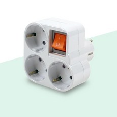 일신전기 멀티탭 스위치 3구 사각형 멀티콘센트, 3구 16A, 1개