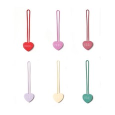 후그 수영용품 하트참 키링, HKR004 보라반 분홍반, 1개