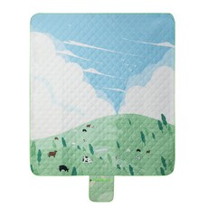 비비드 벌브 캐릭터 피크닉 돗자리 방수 애니멀 캠핑매트, 젖소 목장