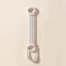 開肩腳蹬二合一背部拉伸帶 - 瑜伽普拉提健身美背拉伸 (新北出貨 女士適用), 60磅阻力三檔可調節 拉力器 粉色, 1個