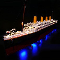 타이타닉 모형 실내 장식품 선물 만들기 프라모델 1.35m 길이 배 배모형 모델, 2. 고화질 점보+라이트(135cm), 1개