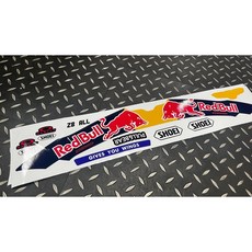 LJ-龍杰貼膜 shoei z8 Redbull風格下巴貼 一體式設計 安全帽保護貼, 紅字亮面93用