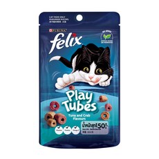 Purina Felix Play Tubes 貓用點心, 吞拿魚及蟹風味, 50公克, 1包
