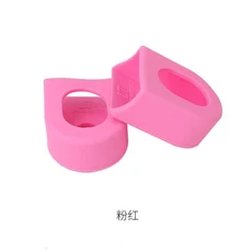 HASSNS MTB 슬리브 통합 PE 산악 연결로드 실리콘 캔들 보호대 자전거 크랭크, a pair of Pink, 한개옵션1