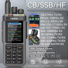 Radtel RT-880 10w 멀티 밴드 햄 라디오 HF (AM USB LSB CW CB LW MW SW SSB 지원) 1024 채널 크, 02 미국인, 10 Standard