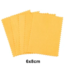 20pcs 6.5x10cm 8x8cm 연마 천 청소 연마 천 재사용 가능한 소프트 클린 닦아 닦아 헝겊 실버 골드 쥬얼리, 21 6x8cm Yellow