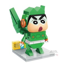 소망상회 짱구는 못말려 시리즈 짱구 건담로봇 블록 유아선물, 단품