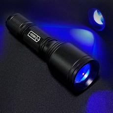 로버스트 충전식 UV LED 줌 라이트 ZM-307 (배터리포함) 축광 경화 형광 탐지 레진 오염 얼룩 물감놀이, 1개, 블랙