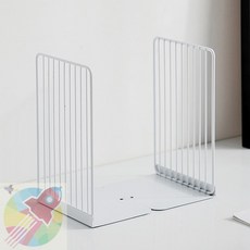 3RD L자 북엔드 2개 흰색 책상책꽂이