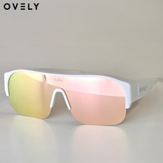 라코 오블리 안경위에 쓰는 고글 자전거 러닝 선글라스 편광 미러, 5.매트화이트/미러피치, 1개