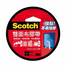 3M Scotch 雙面布膠帶, 1個, 24MM x 6YD