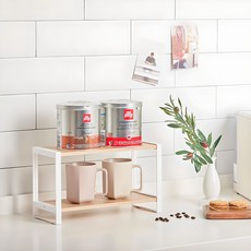 cimelax 多用途雙層收納層架, 白色, 2層