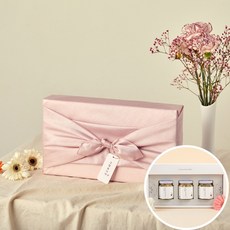 조은나래 콩고물 도라지정과 선물 세트 80g X 3개입, 3개, 보자기포장(연한빨강)