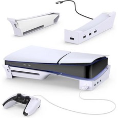 PS5 슬림 디스크 디지털 게임 콘솔 도크 마운트용 4포트 USB 허브 베이스가 있는 브래킷용 IPEGA 수평 스탠