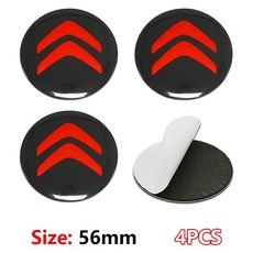 스티커 자동차 휠 센터 허브 캡 배지 타이어 커버, 7. 56 Black red, 1개