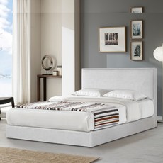 럭키 리빙스타 SS 통판형 침대프레임/매트별매, 아이보리