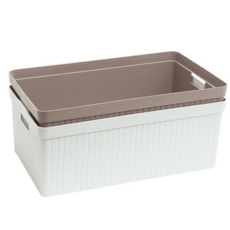 JJ Choice 브릭스 멀티바스켓 7호(42x30x16cm) 크리미 아이보리, 단일, 1개