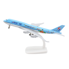 SHC 1:300 다이캐스트 장식용 모형 항공기 20cm + 보관파우치, 1개, 대한한공 B747