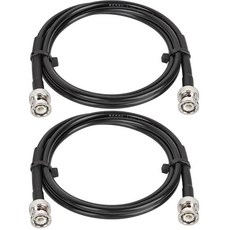 MOOKEERF BNC 케이블 - 25FT RG58 50옴 남성에서 남성으로의 동축 안테나 RF 라디오 모뎀 오실로스코프 스펙트럼 등을 위한 저손실 확장 블랙, 4FT, 2