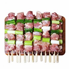 고우하 왕파닭꼬치 15꼬치 닭다리살 대용량 업소용 도매 캠핑 음식 수제꼬치 간식 안주, 1개, 1.5kg