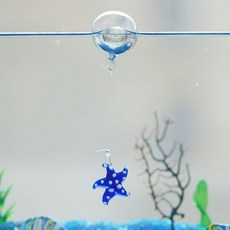 漂浮裝飾 水晶漂浮球 魚缸造景 擺件 增添水族箱趣味 營造自然生態 安全無毒材質 38. 深藍海星, 1個, 38. < 深藍海星 >