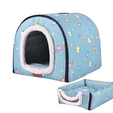 대형견 하우스 실내 개집 특대형 강아지 겨울 방한 보온 집 지붕, 7. 블루프루츠 S 38x32x27, 1개