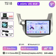 호환 Honda Fit Jazz Left 2007-2014 용 JMCQ 차량용 스테레오 라디오 2din Android 12 Carplay 멀티미디어 비디오 플레이어 네비게이션 GP, 11) 8581-2G-32G-2