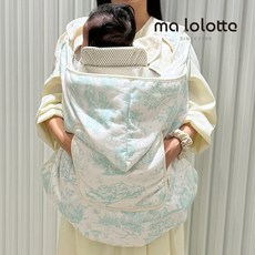 마롤로뜨 뜨왈드주이 극세사 아기띠워머 블랭킷 후드 유모차담요, 민트 뜨왈_극세사 아기띠 워머