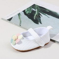 DFMEI 透氣舒適嬰兒鞋新款膠底室內步前鞋可愛多彩小花0-1歲