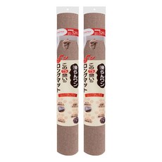 산코 반려동물을 생각한 미끄러지지 않는 흡착 타입 롱 타일 매트 4mm, 스모키 베이지, 2개