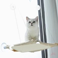 서락 고양이 창문 거치대 실내용품, 카키, 1개
