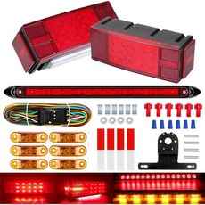 리미카르 보트 트레일러 조명 LED 키트 잠수용 방수 키트와 29피트 배선 하니스, #15 Boat Trailer Lights
