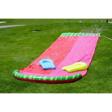 워터슬라이드 미니풀장 수영장 미끄럼틀 가정용 물놀이기구, 1세트, 수박+ 보드 2개