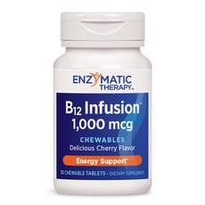 ENZYMATIC THERAPY 維生素B12 櫻桃味咀嚼錠 1000mcg, 1個, 30 件