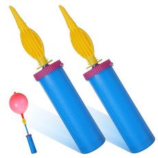 ElevateTech 휴대용 풍선 펌프 2개 양방향 듀얼 액션 팽창기 에어 수영 링 파티 장식 선물 (블루), ElevateTech 휴대용 풍선 펌프 2개, 양방향