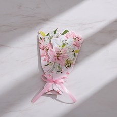 [별별창고] 리본 꽃다발 카드 편지지 어버이날 스승의날 감사 카드만들기, 리본부케카드 장미