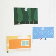 셀러덕 포스트 카드 감성엽서, 32 눈밭에서