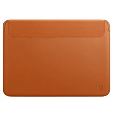 위우 가죽 노트북 파우치, 브라운, 1개 브라운, 1개
