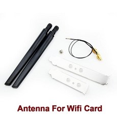 2PCS 6DBi RP-SMA 외부 안테나 30CM MHF4 연장 케이블 M.2 Wifi 카드 용 듀얼 밴드 Intel AX210 데스크탑 PC, [01] 6DB Antenna Set, 01 6DB Antenna Set