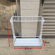 低價爆款 傘架傘桶 雨傘架 雨傘收納架 雨傘桶 門口放雨傘架酒店大堂家用敎室學校鐵藝雨傘收納架掛傘折疊傘架子, 大號63長65高27孔16鉤白色, 1個