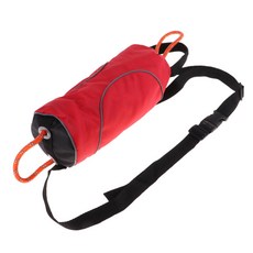 shangren 고강도 구조 로프 카약 요트 용 가방 구조 장비 던지기, 폴리에틸렌, 21 미터 반사 로프 레드 블랙 가방, 1개