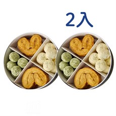 Hi 法式蝴蝶酥綜合雪球禮盒 (蝴蝶酥、清新檸檬雪球、靜岡抹茶雪球), 200g, 2個