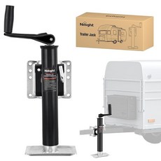 Nilight 트레일러 잭 3 628.7kg(8000파운드) 용접 튼튼한 트레일러 잭 합금강 스퀘어 다이렉트 유틸리티 트레일러 텅 잭 35.6cm(14인치) 리프트 조절 가능한