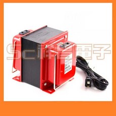 祥昌電子 變壓器 TC-2000 雙向 110-220V 升降壓 2000W 附保險絲, 1個, 變壓器 + 萬用轉接頭WA6 (三轉二)