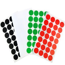 원형스티커 지름19mm 7매 노트 다목적 다꾸 표기 소품, 검정색