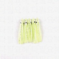 밤낚시 야광 오징어 미끼 루어 지그 낚시미끼 웜훅 축광 바다낚시, 5cm